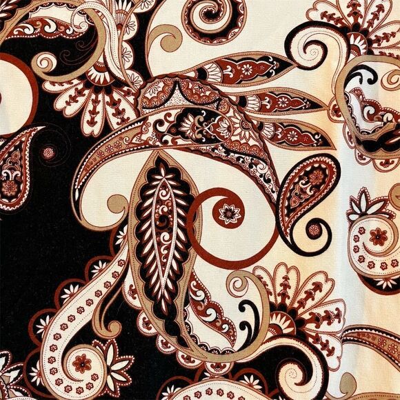 Chico's Women's Paisley Print Sheath Dress Size 14 Knee Length Casual - Picture 4 of 6